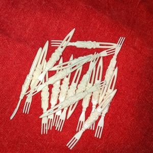 Vintage faux ivory cocktail forks